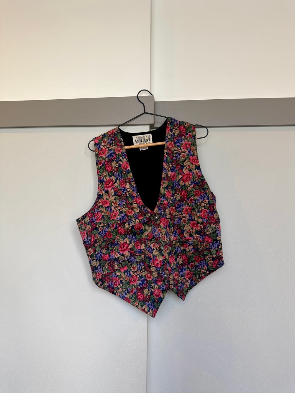 Vintage Absolutely At Last Floral Cotton Vest Size M - Picture 7 of 7